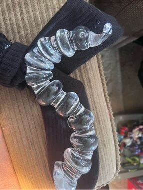 F.M. Ronneby Sweden Crystal Caterpillar Figurine